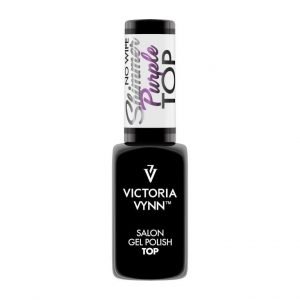 Gel Polish Top No Wipe Shimmer Purple 8ml